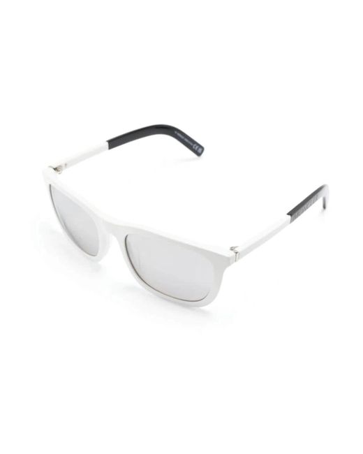Moncler White Weiße sonnenbrille mit originalzubehör