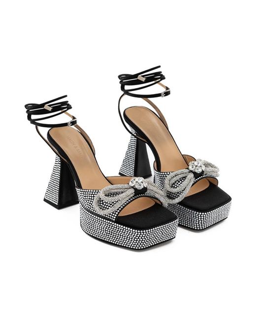 Mach & Mach Black High Heel Sandals