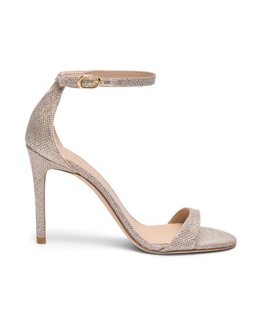 Stuart Weitzman Metallic High Heel Sandals
