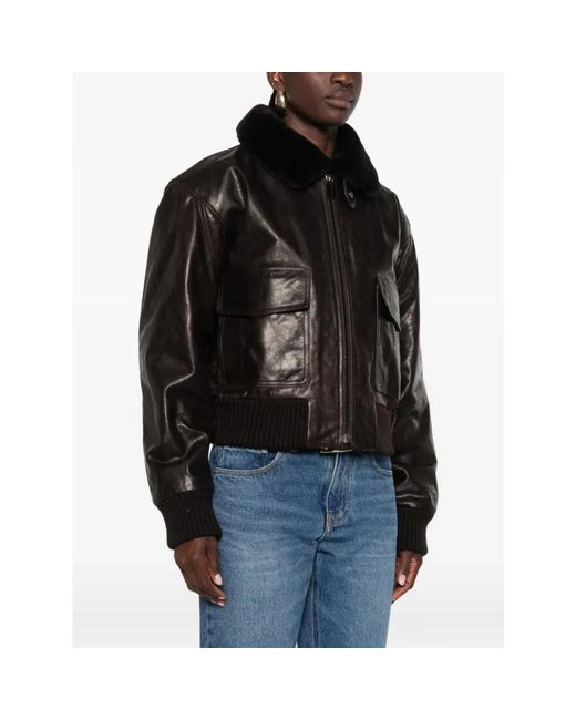 Victoria Beckham Aviator Jacket in het Black