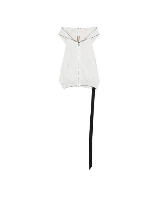 Rick Owens White Zip-Throughs
