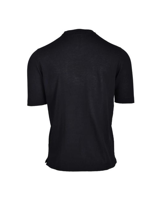 FILIPPO DE LAURENTIIS Black Round-Neck Knitwear for men