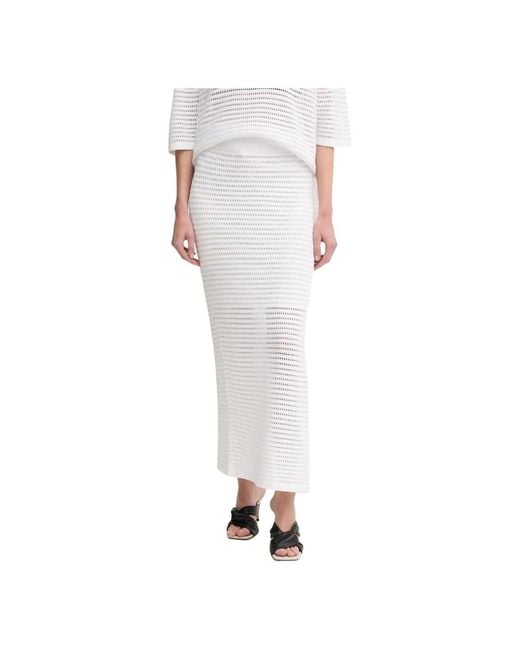 Maxi Skirts MARC AUREL de color White