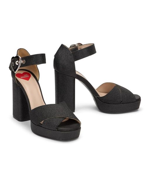 Moschino Black High Heel Sandals