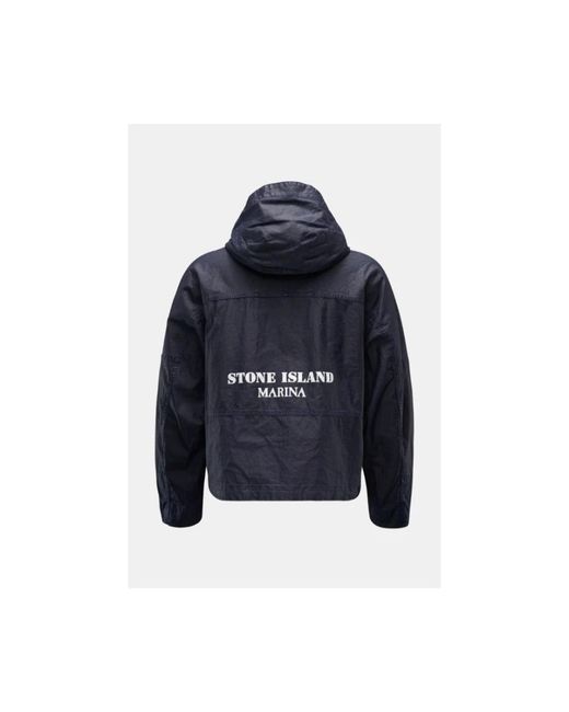 Stone Island Blue Light Jackets for men