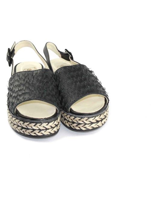 Espadrilles Black Flat Sandals