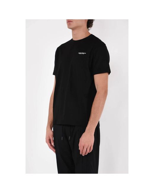 Armani Exchange Logo rundhals regular fit baumwoll t-shirt in Black für Herren