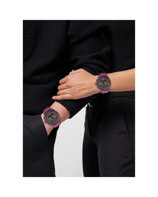 Versace Purple Armbanduhr sport watch icon active chrono 44mm - vez7 blue/violet transparent vez701423