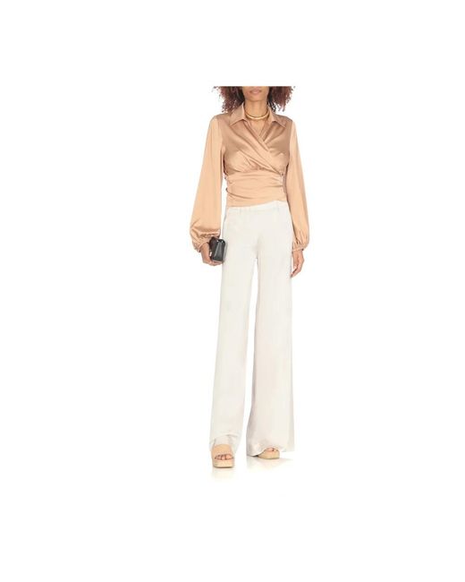 D.exterior White Wide Trousers