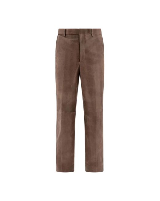 Auralee Braune Lederhose Stilvolles Design in Brown für Herren