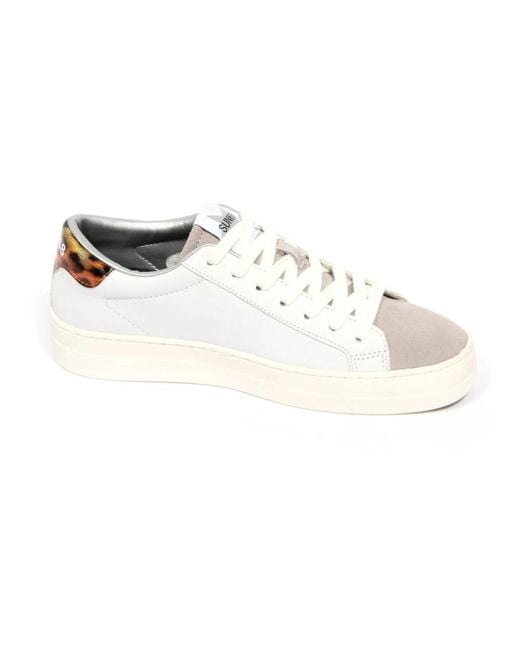 Sun 68 White Sneakers