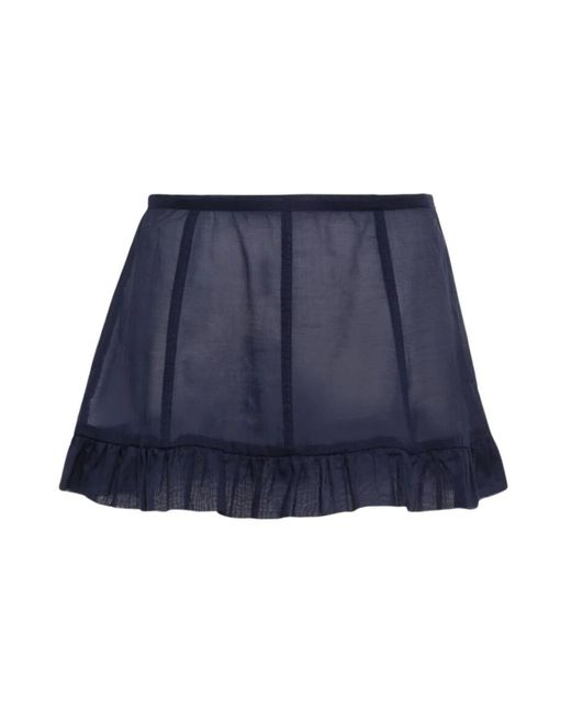 Paloma Wool Blue Navy ruffle skirt