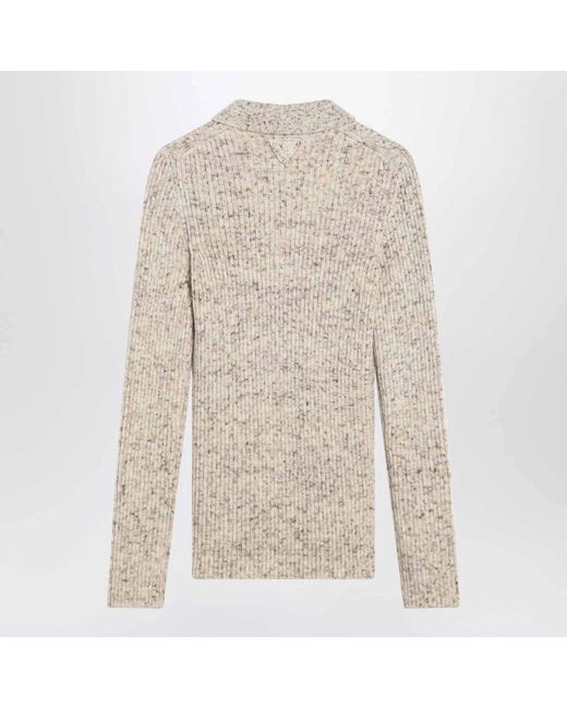 Prada White Round-Neck Knitwear