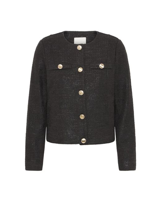 Ichi Jassen ,Zwart ,Ihkate Casual Jas in het Black