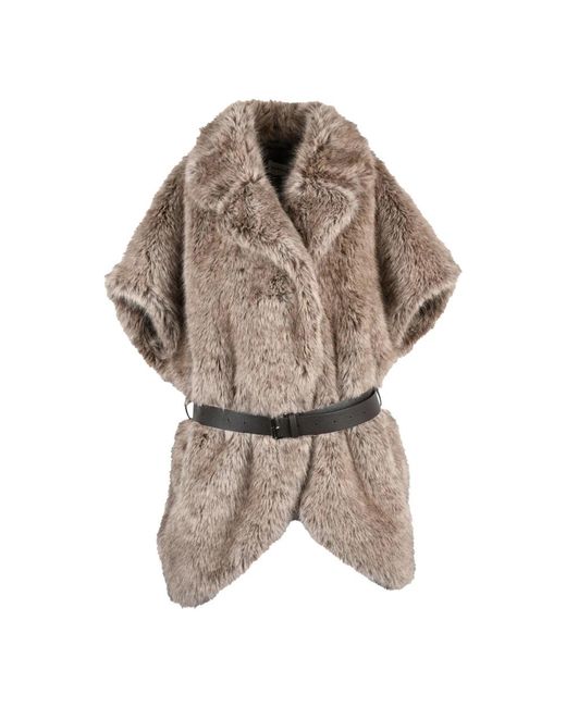 P.A.R.O.S.H. Jassen ,Polyester Smanicato Vest in het Natural