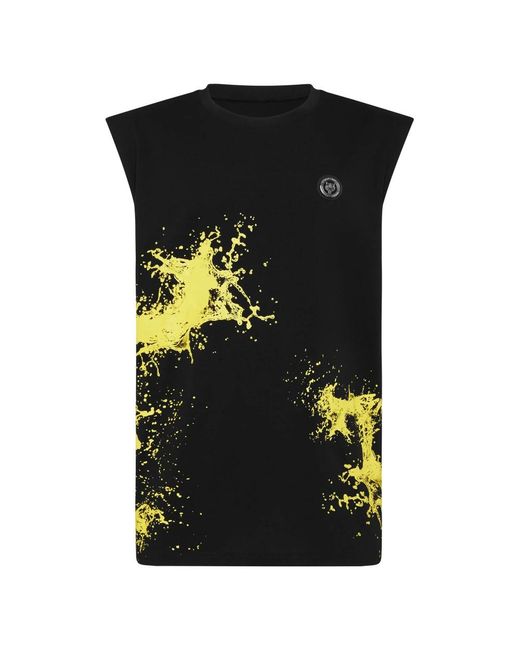 Philipp Plein Tank Top Splash in het Black voor heren