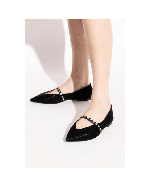 McQueen Black Ballerina Shoes
