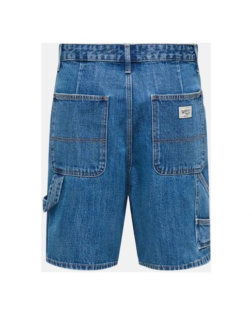 Only & Sons Blue Denim Shorts for men