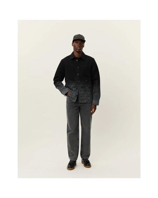 Les Deux Kaleb Faded Overshirt in Black für Herren