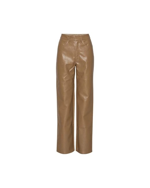Wide Trousers ROTATE BIRGER CHRISTENSEN de color Natural
