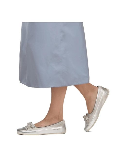 Candice Cooper White Ballerina Shoes