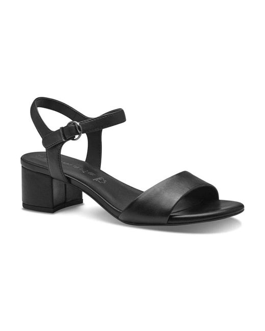 Tamaris Black Schwarze casual flache sandalen