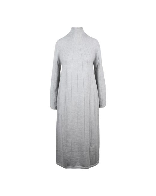 Max Mara Gray Knitted Dresses