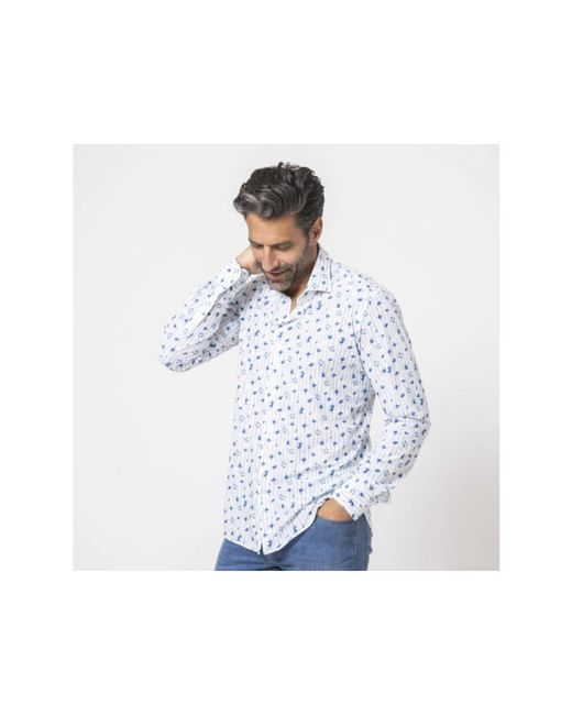 Orian Overhemden ,Veelkleurig ,Nylon Shirts in het Blue voor heren