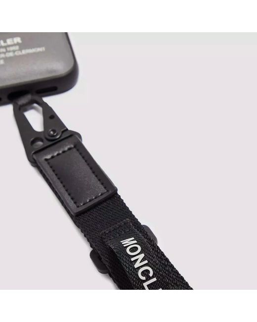 Moncler Gray Leder iphone 15 pro hülle - schwarz/grau