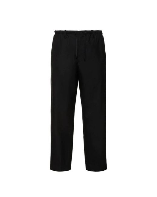Dries Van Noten Black Straight Trousers for men