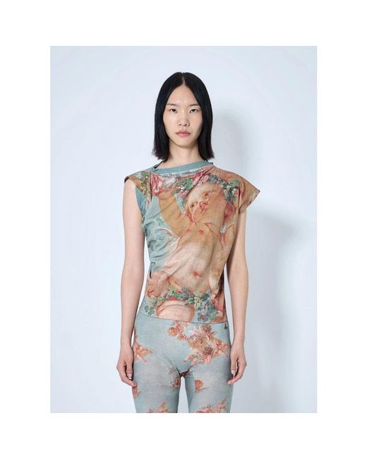 Vivienne Westwood Metallic Sleeveless Tops