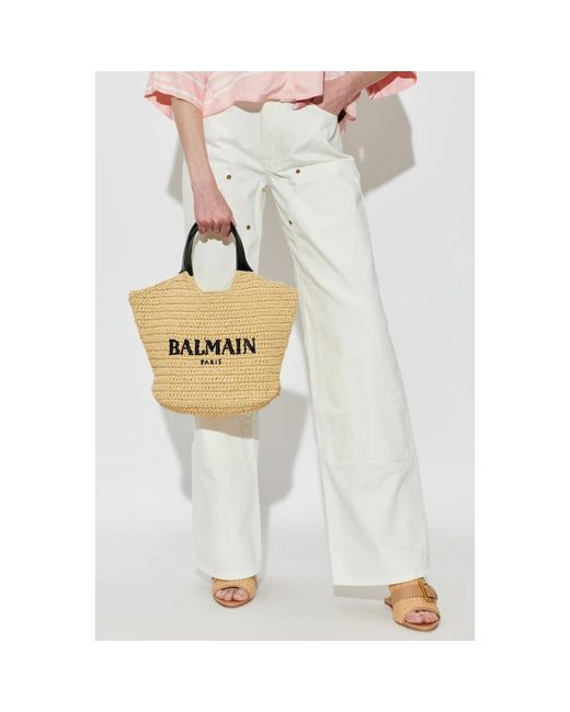Balmain Metallic Tote Bags