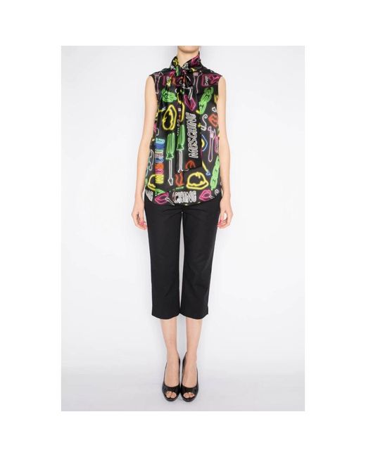 Moschino Black Cropped Trousers