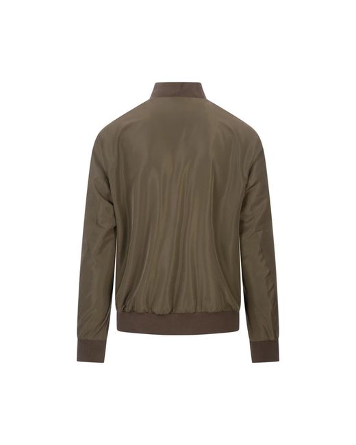 Kiton Green Bomber Jackets for men