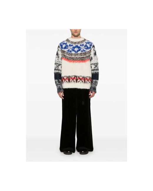 Sacai Multicolor Round-Neck Knitwear for men