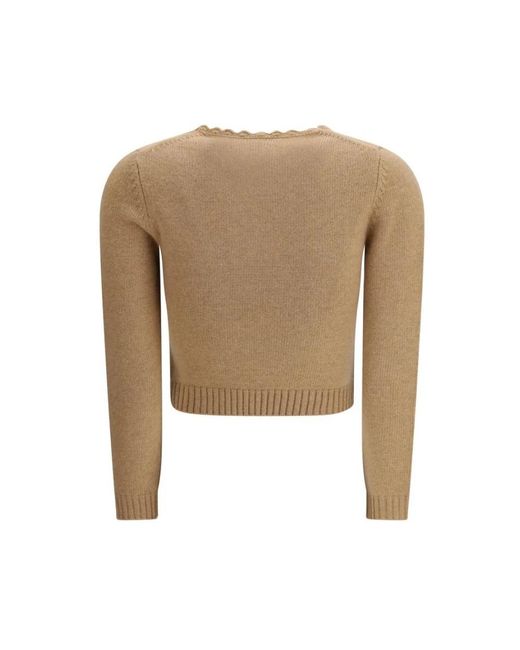 Chloé Natural Round-Neck Knitwear