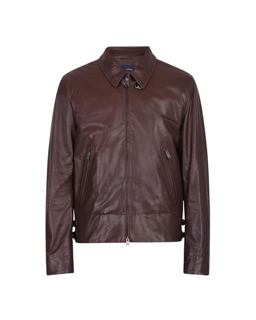 Leather Jackets Lardini de hombre de color Brown