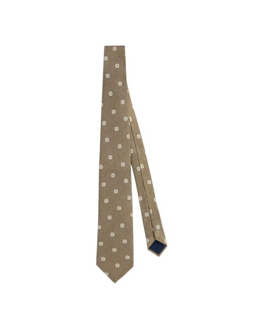 Oscar Jacobson Accessoires ,Garza Zijden Stropdas Met Patroon in het Natural voor heren