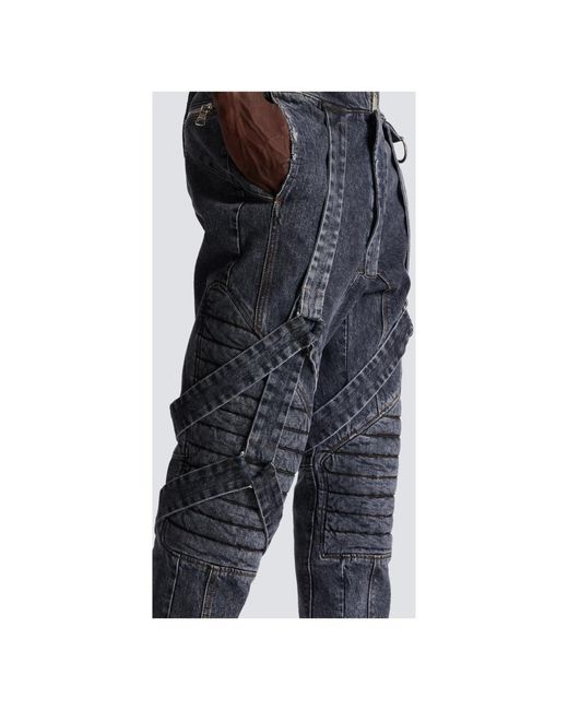 Balmain Slim-fit jeans in Gray für Herren