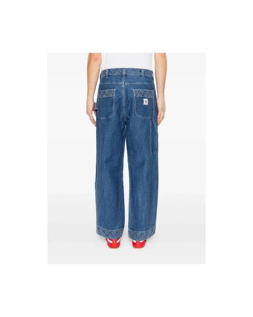 Bode Blue Wide Jeans for men