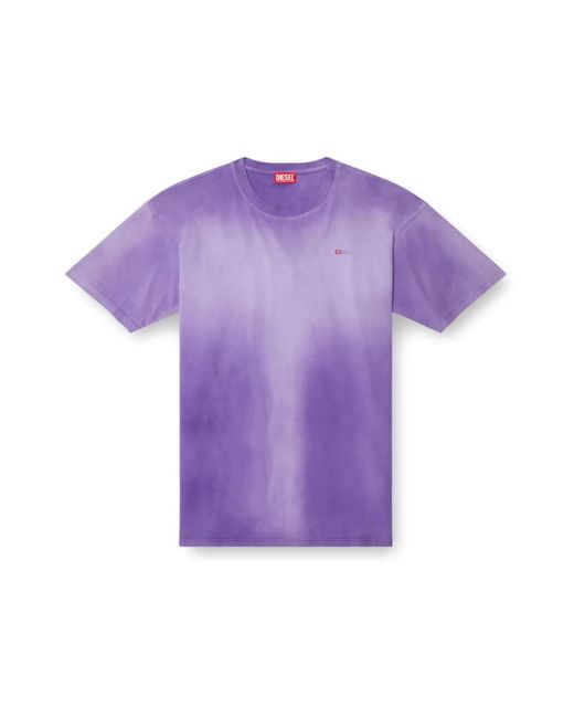 Tシャツ・カットソー DIESEL Men T Shirts A16164 0GIAR3DMA Purple Diesel A16164 Man Purple T-shirts and Polos - Zuklat