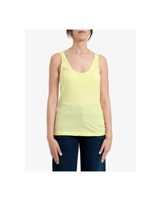 Sleeveless Tops MSGM en coloris Yellow