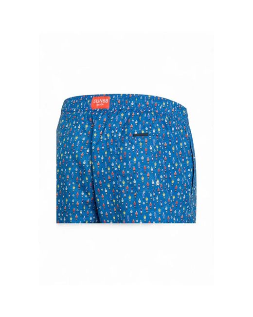 Sun 68 Badmode ,Blauw ,Polyester Swim Shorts in het Blue voor heren