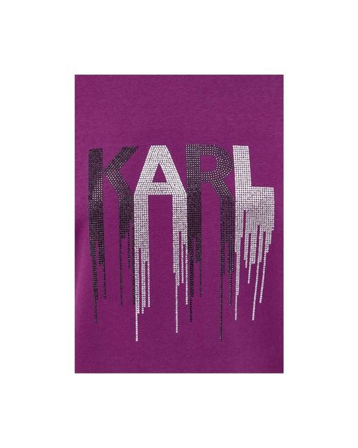 Karl Lagerfeld Purple Glam rhinestone sweatshirt