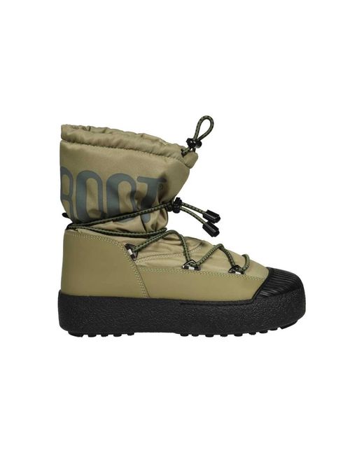 Moon Boot Schnürstiefeletten mit pvc-einsätzen in Green für Herren