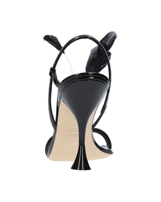 3Juin Black High Heel Sandals