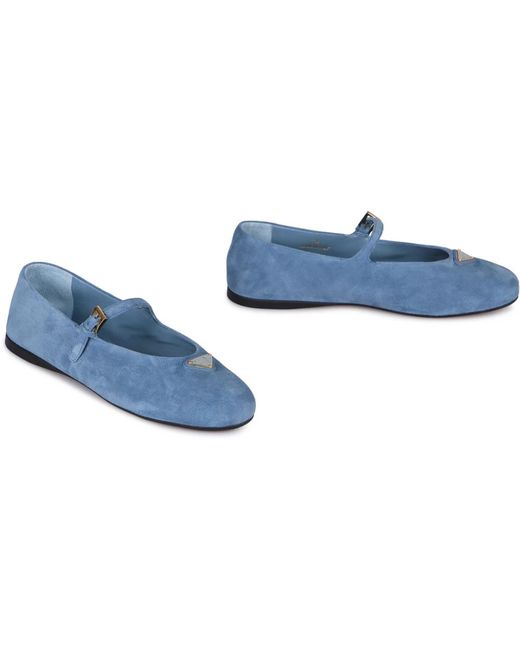 Prada Blue Ballerinas