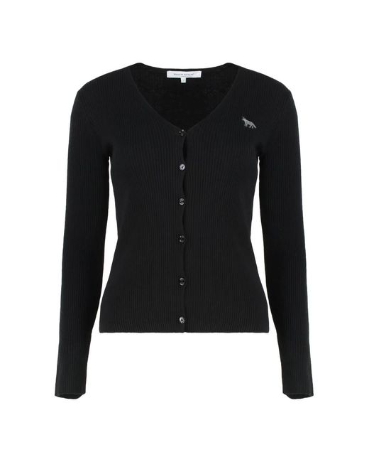 Maison Kitsuné Black Strickware