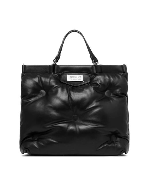 Maison Margiela Black Gepolsterte glam slam tote tasche