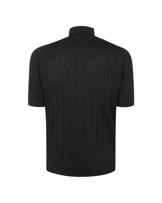 FILIPPO DE LAURENTIIS Black Polo Shirts for men